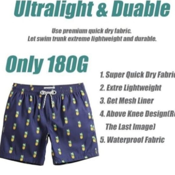 ✨✨MaaMgic Men's Swim Trunks L XL NWT - Picture 4 of 5